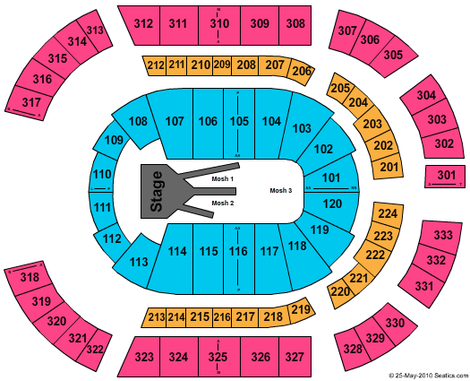 Bridgestone Arena Stage 5 Seating Chart